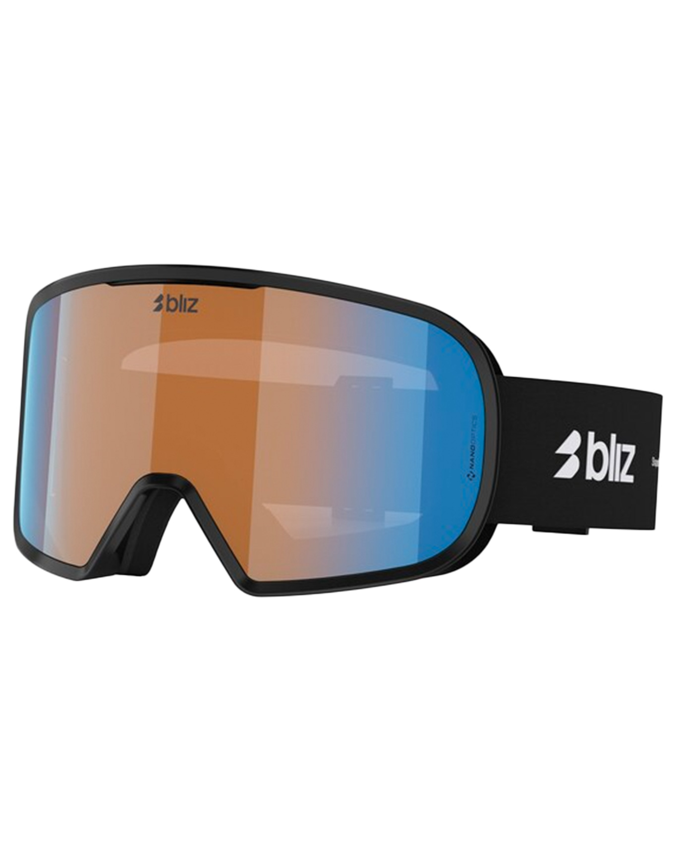Masque de ski - G002S Matte Black Orange Blue - Noir