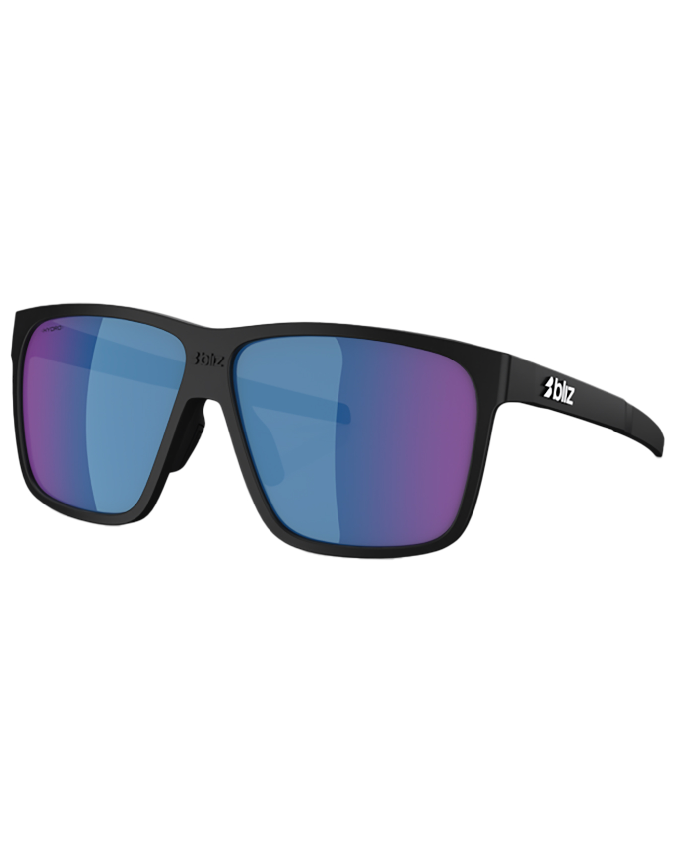 Lunettes de soleil polyvalentes - A001 Matt Black Grey w Blue Mirror - Noir