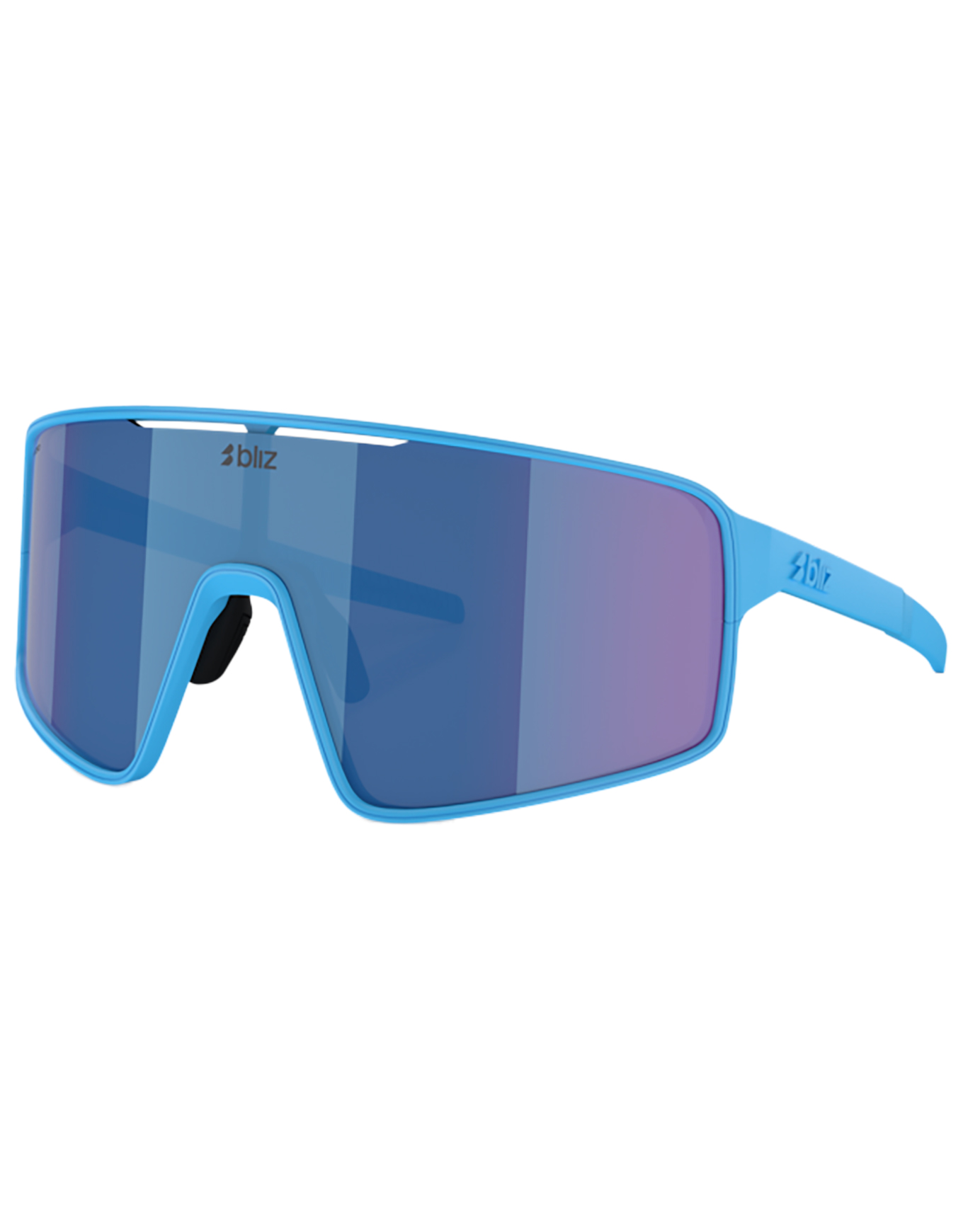 Robuste und leichte Sonnenbrille – P001 P001 Matt Blue Grey w Blue Mirror Blau