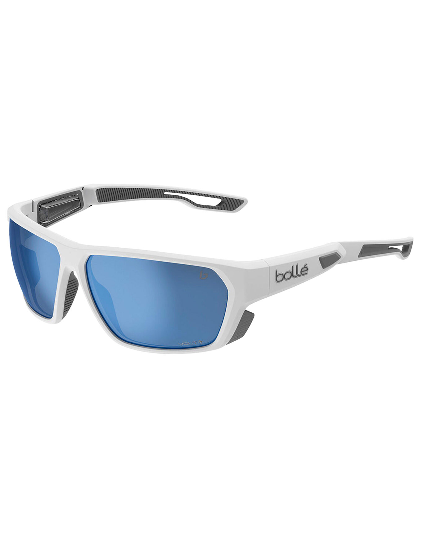 Polarisierte Sonnenbrillen Airfin White Matte Grey Volt+ Offshore Polarized Weiß