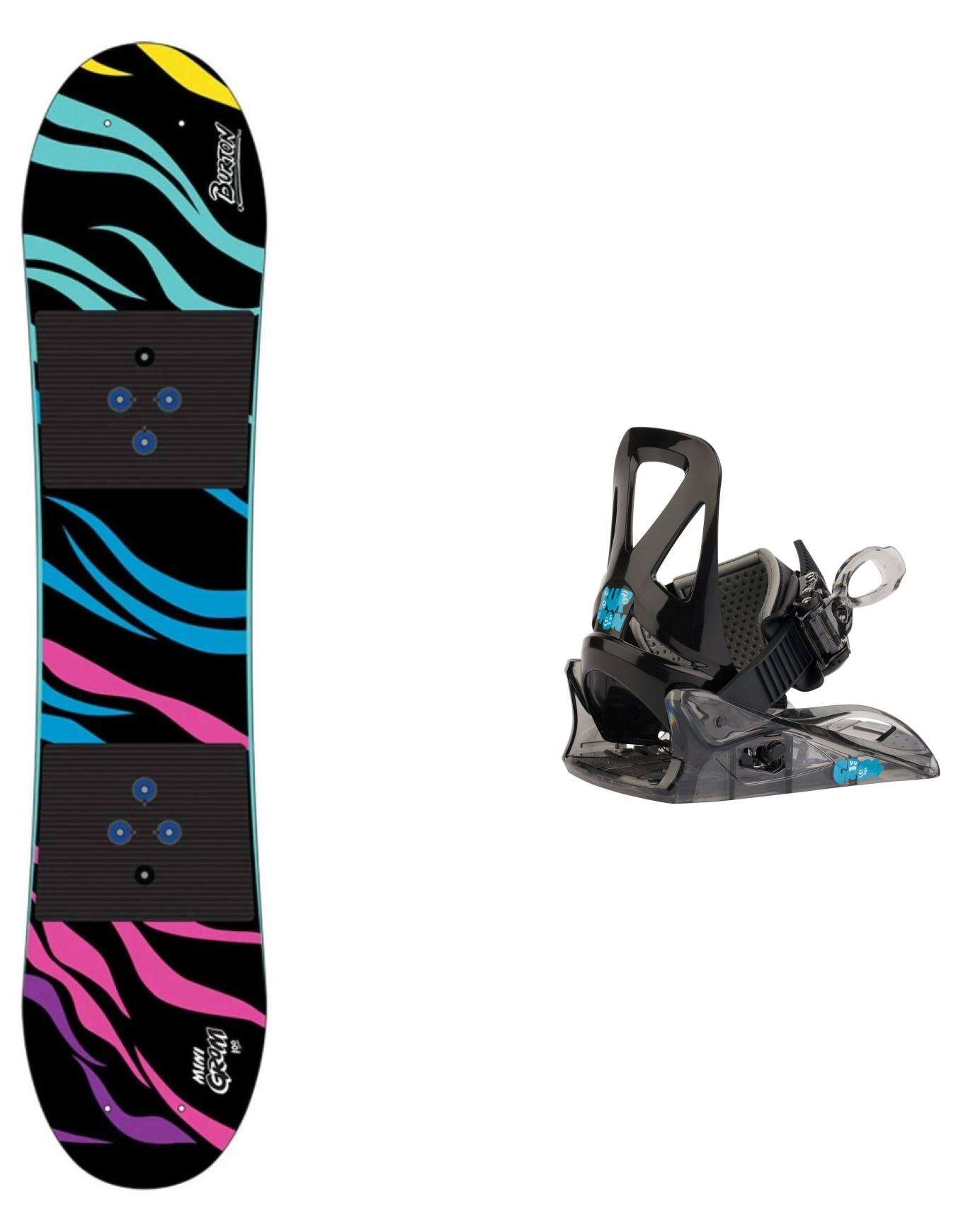 Snowboard Snowboard Set Mini Grom 2024 aus Wolle schwarz