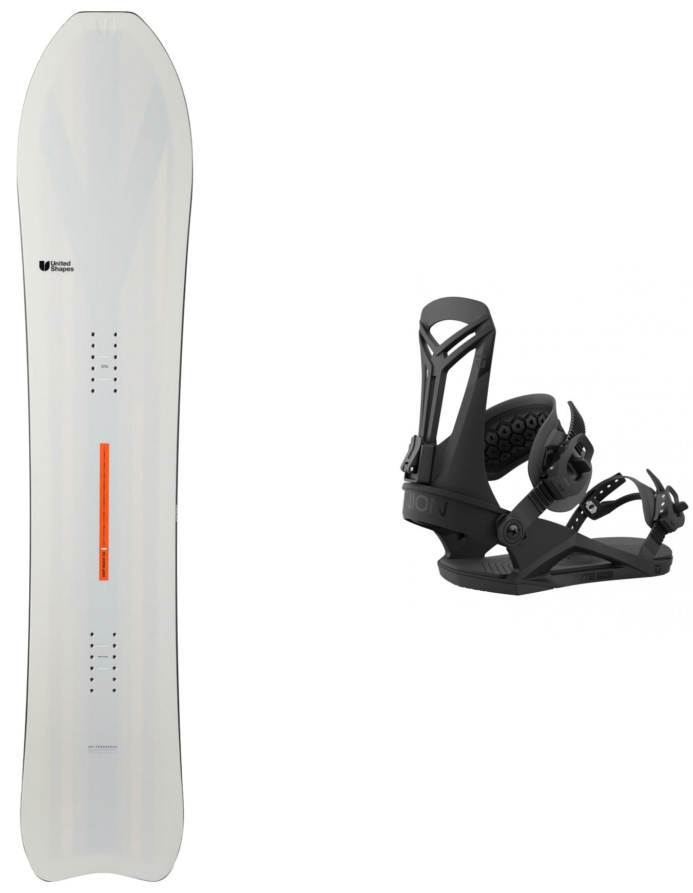 Snowboard Freeride/All-Mountain Snowboard Set Deep Reach 2024 aus Holz Weiß