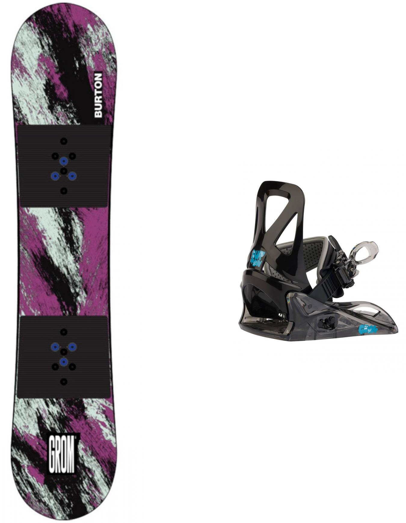 Snowboard Snowboard Set Grom aus Wolle Violett