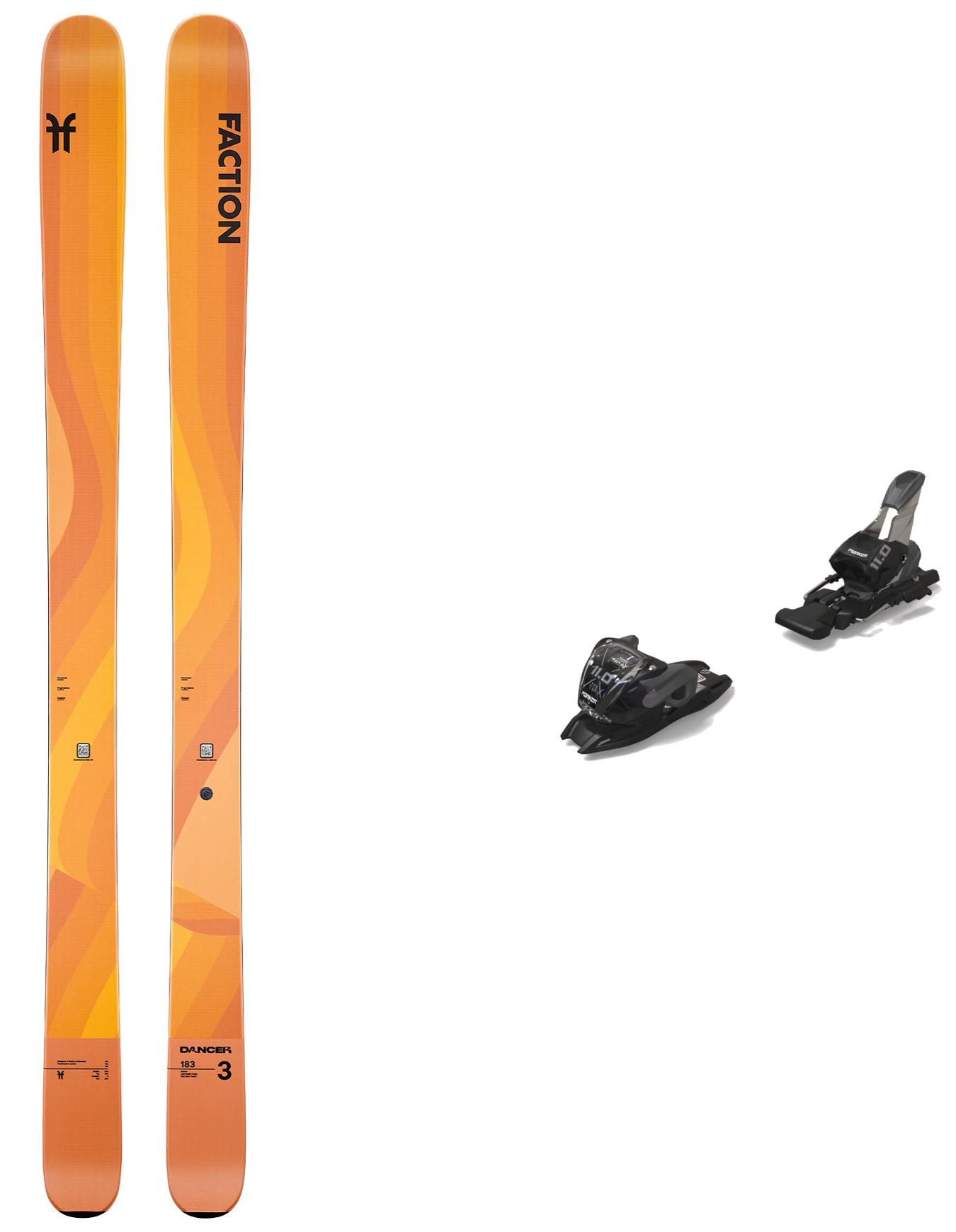 Ski Set inkl. Bdg. All-Mountain-Ski Pack Dancer 3 Orange 2025 aus Holz
