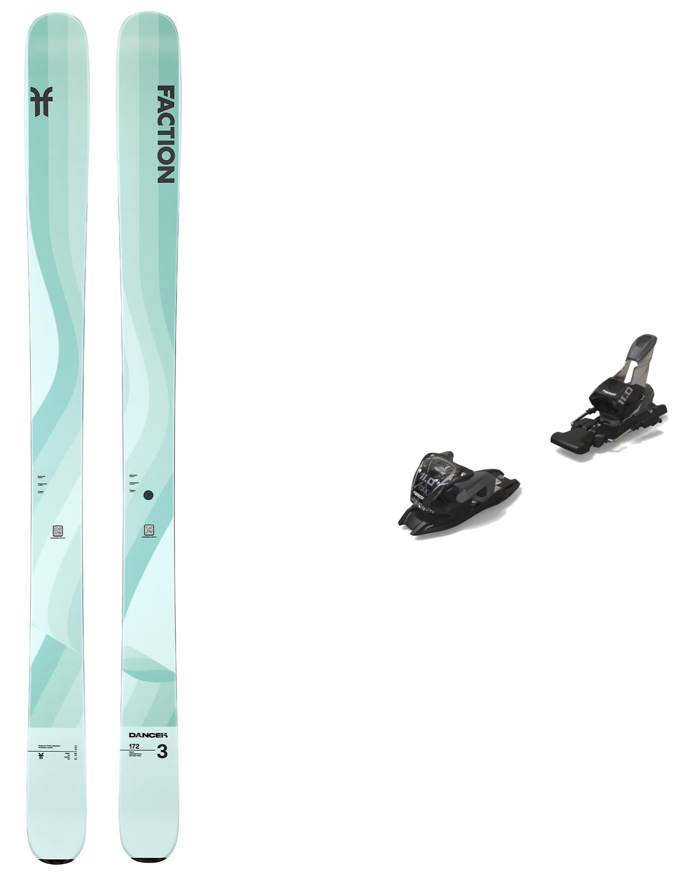 Ski Set inkl. Bdg. All-Mountain-Ski Pack Dancer 3 Turquoise 2025 aus Holz Blau
