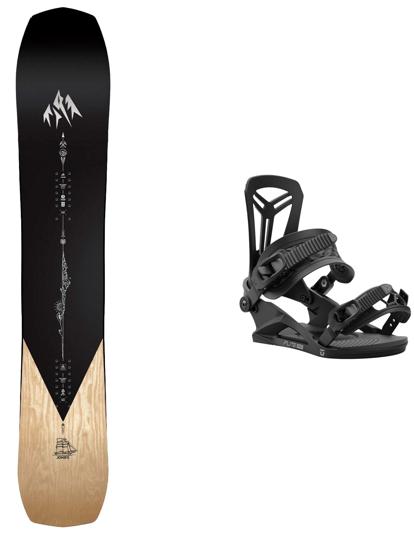 Snowboard Freeride Pack Flagship Pro 2025 für Herren aus Wolle schwarz