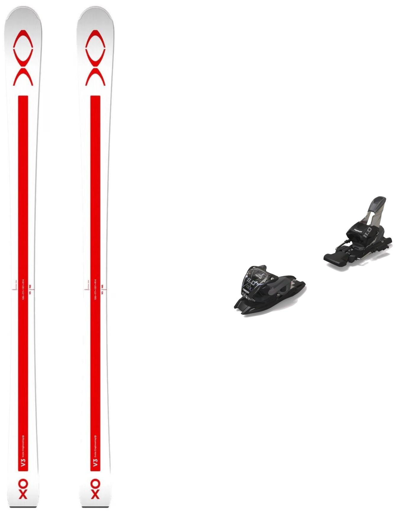 Ski Set inkl. Bdg. Pistenski Pack XO V3 L White Red 2024 aus Holz Weiß