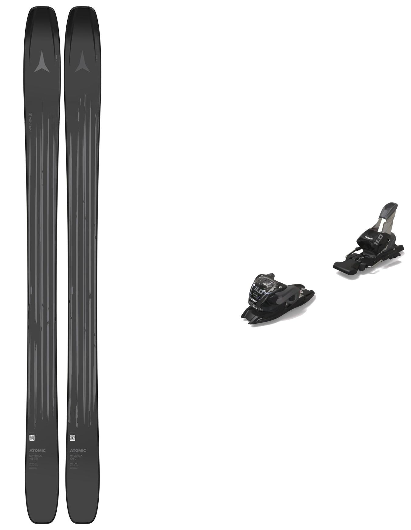 Packs (skis + fix) - Skis freeride - Pack Maverick 105 CTI 2026 en Titane - Noir