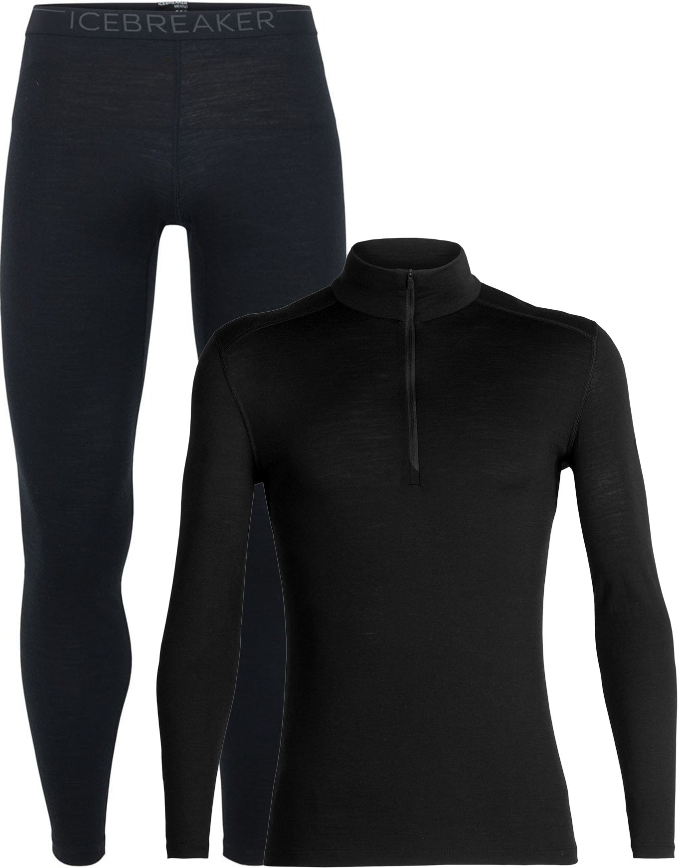 Sous-vêtement en laine de mérinos - Pack M Merino 200 Oasis LS Half Zip Black en Laine