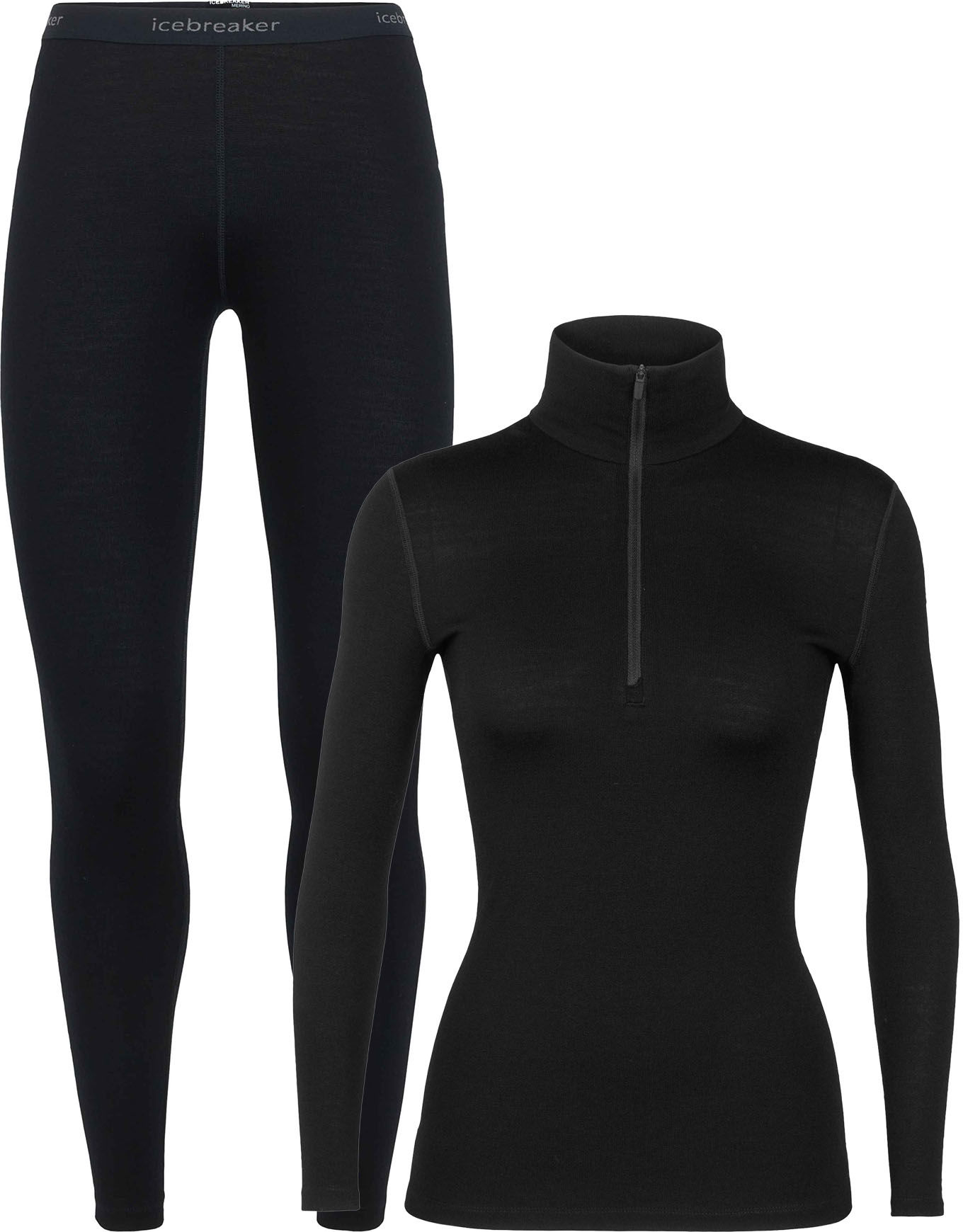 Unterwäsche aus Merinowolle Pack W Merino 260 Tech LS Half Zip Black für Damen aus Wolle