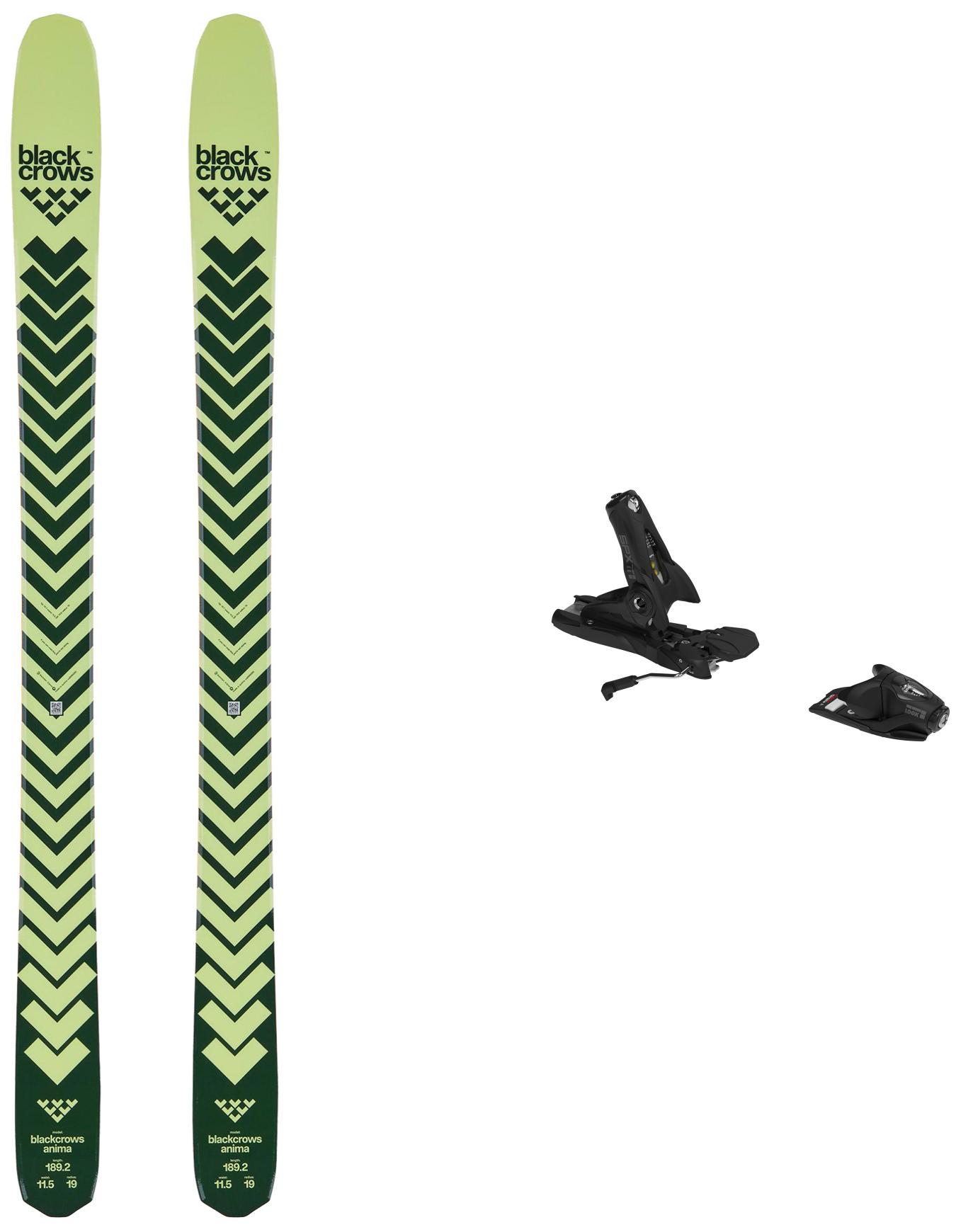 Ski Set inkl. Bdg. Freeride Skier Pack Anima 2026 für Herren aus Holz Grün