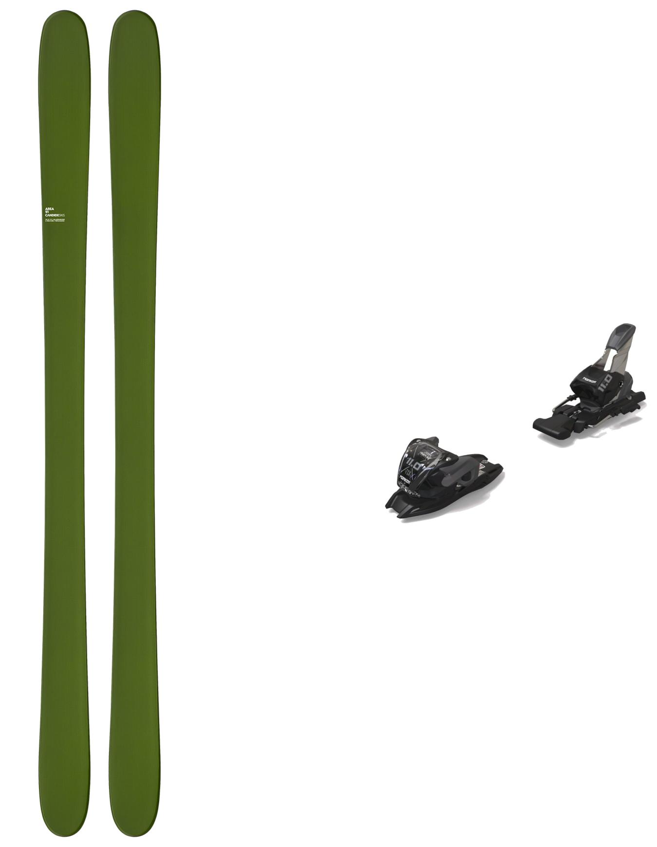 Ski Set inkl. Bdg. All-Mountain Skier Pack AREA 91 2026 aus Wolle Grün