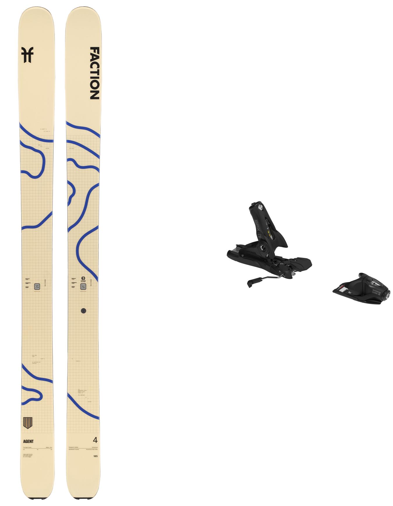 Packs (skis + fix) - Skis de randonnée - Pack Alpin Agent 4 2026 - Jaune