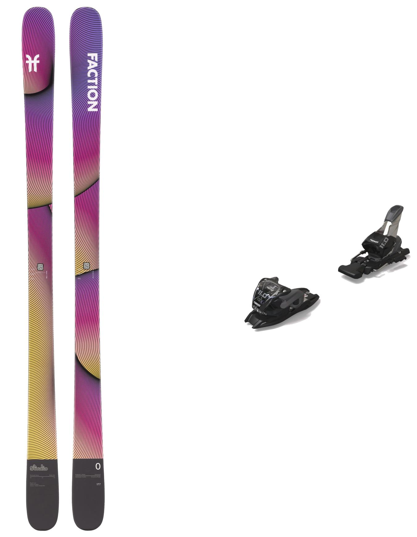 Ski Set inkl. Bdg. Freestyle Skifahren Pack Studio 0 2026 aus Holz Violett