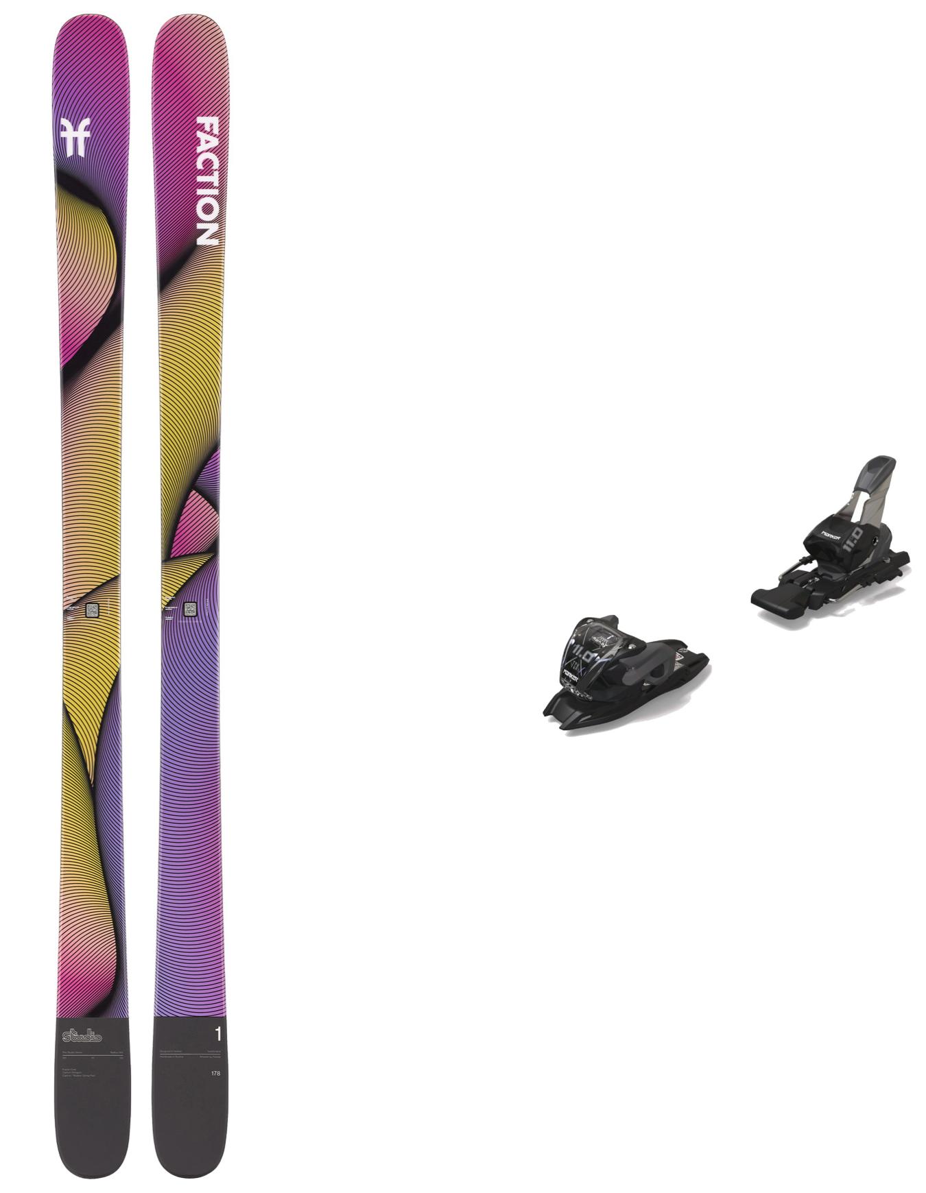 Ski Set inkl. Bdg. Freestyle Skifahren Pack Studio 1 2026 aus Holz Violett
