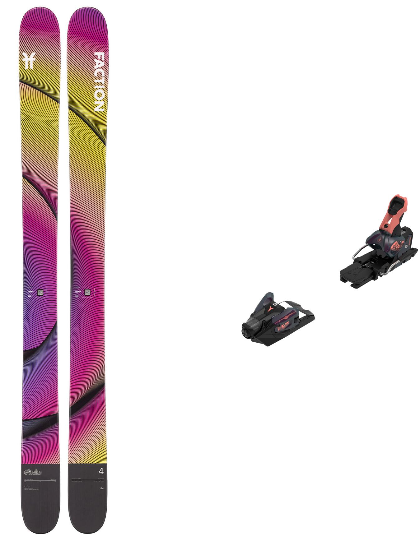 Ski Set inkl. Bdg. Freeride Skifahren Pack Studio 4 2026 aus Holz Violett