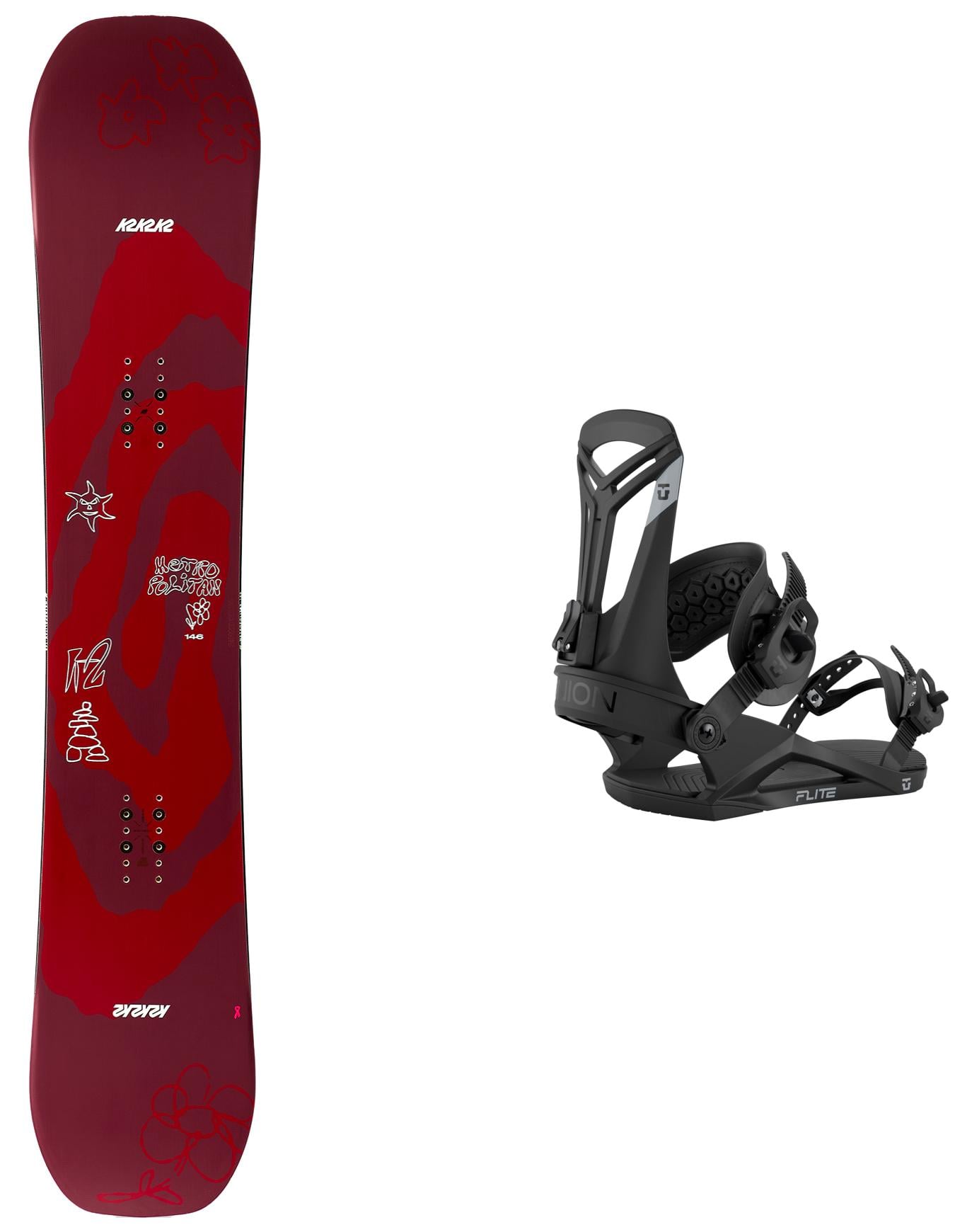 Freestyle Snowboard Pack Metropolitan 2026 für Damen aus Wolle Bordeaux