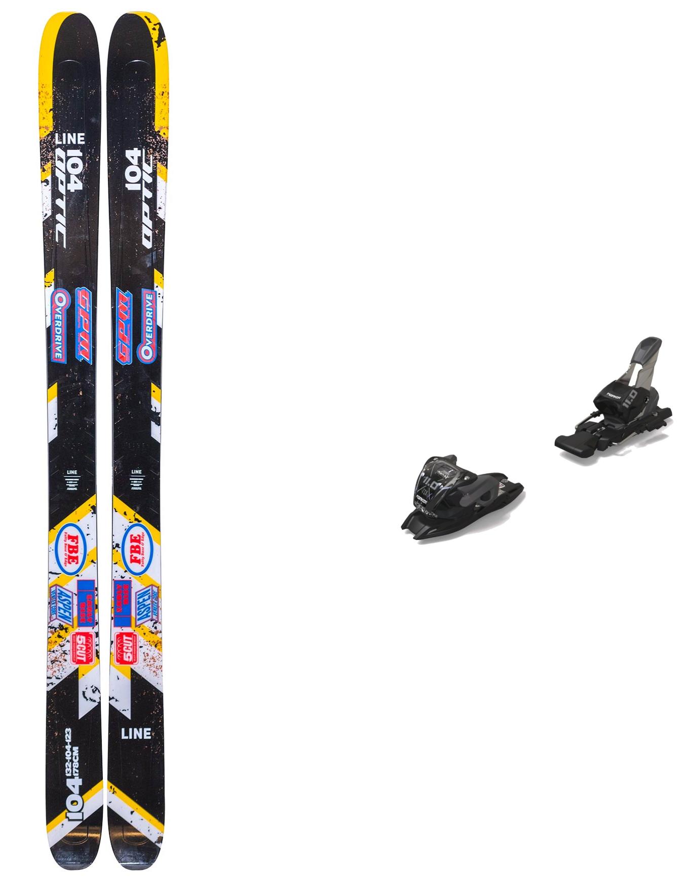Packs (skis + fix) - Skis polyvalent freeride - Pack Optic 104 2026 en Bois - Noir