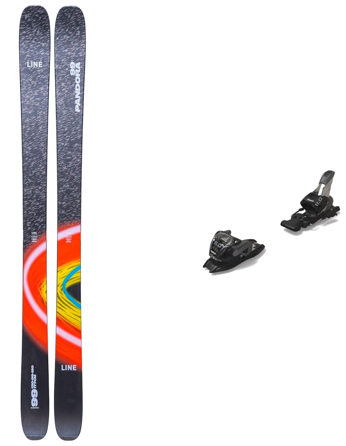 Packs (skis + fix) - Skis polyvalent freeride - Pack Pandora 99 2026 en Bois - Noir