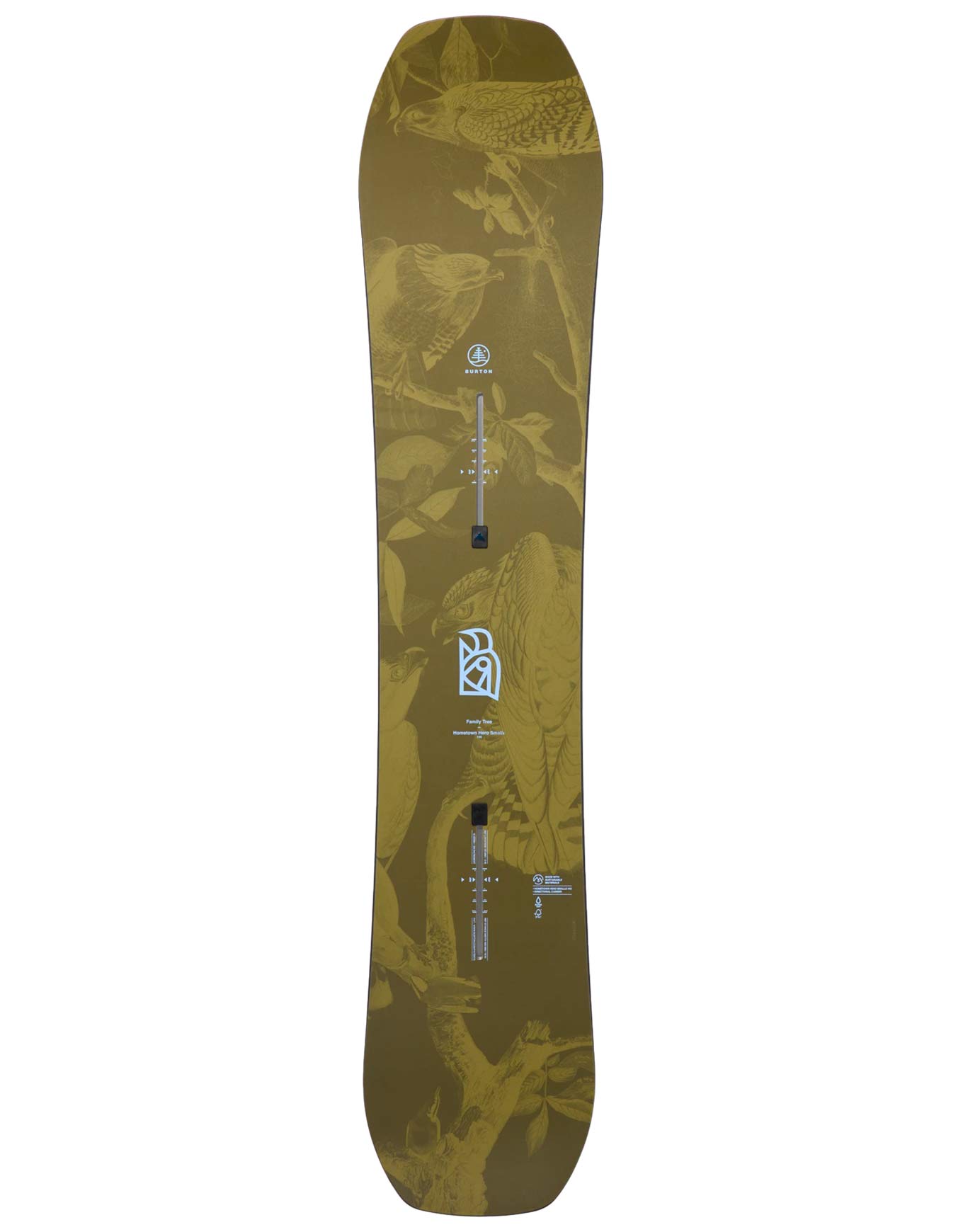 Snowboard All-Mountain Ft Hometown Hero Smalls 2026 aus Holz Kindergröße 130 cm Khaki