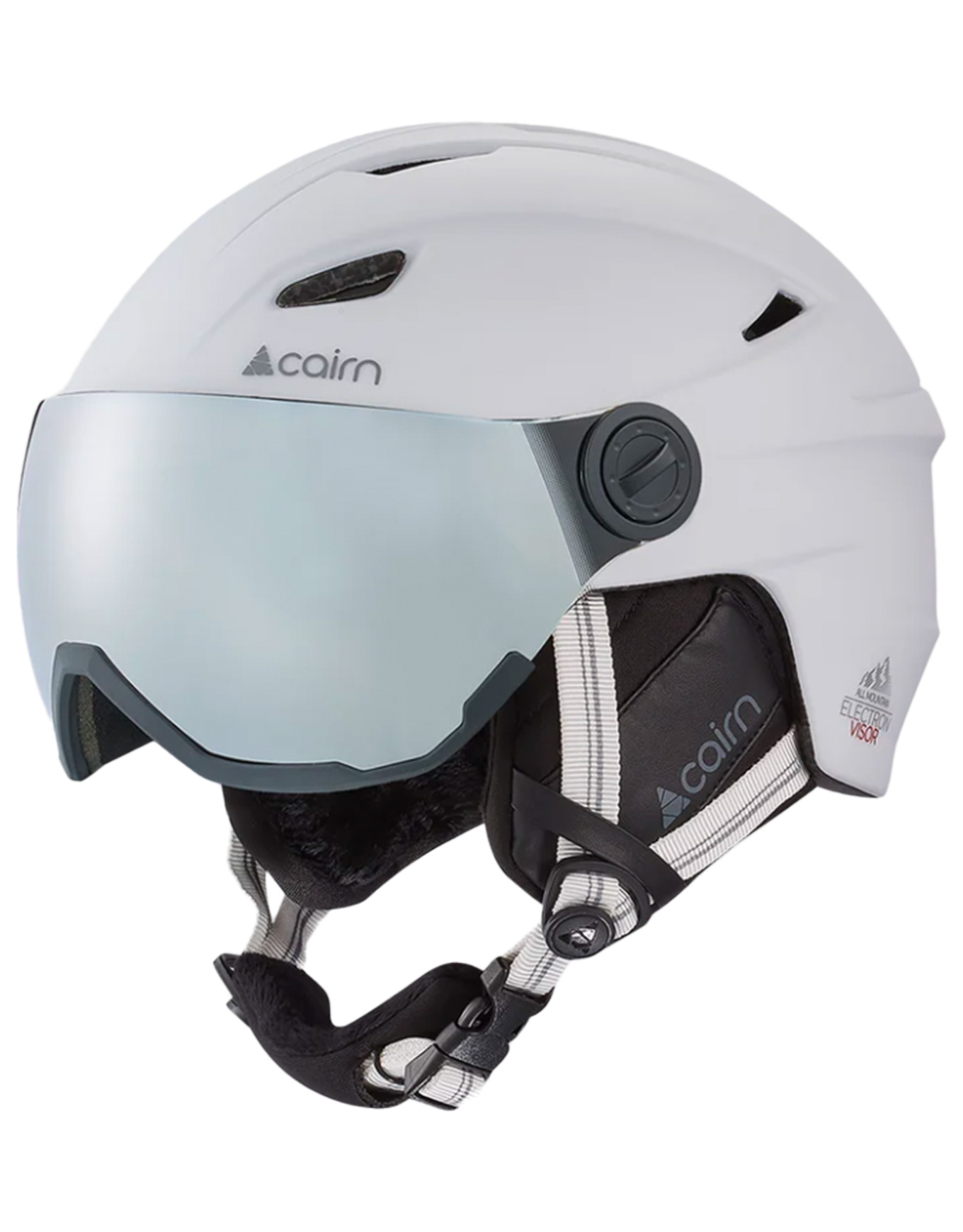 Casque de ski/snowboard à visière - Electron Visor Blanc Mat - Taille 53-54 cm