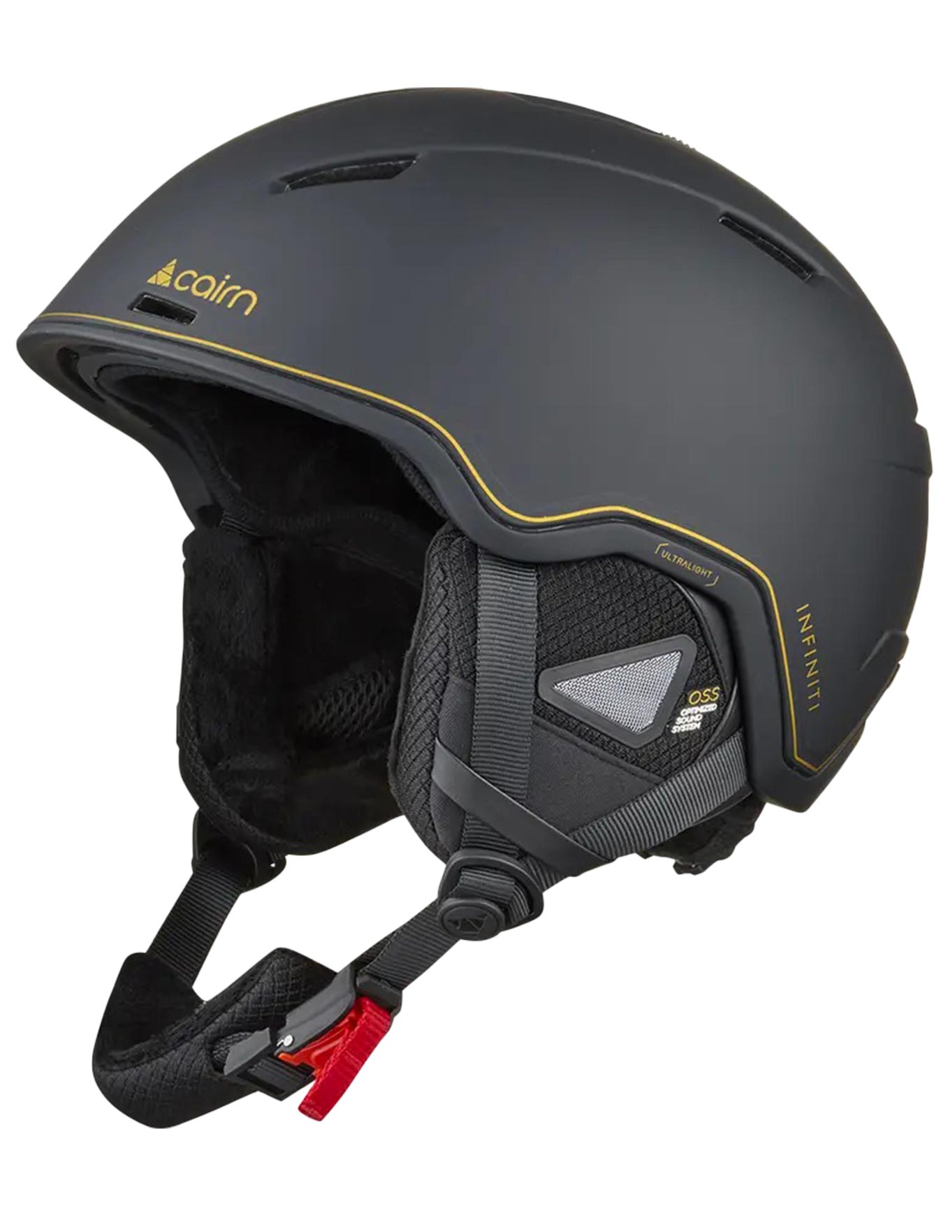 Casque de ski/snowboard - Infiniti Mat Black Gold - Taille 59-61 cm - Noir