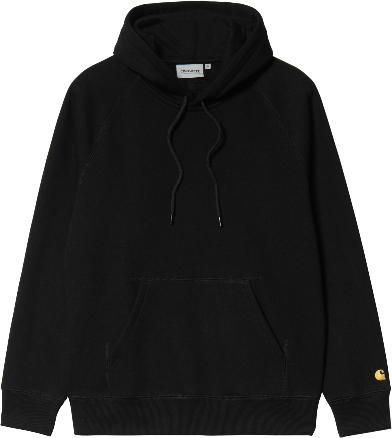 Sweat en coton - Hooded Chase Sweat Black Gold - Taille S - Noir