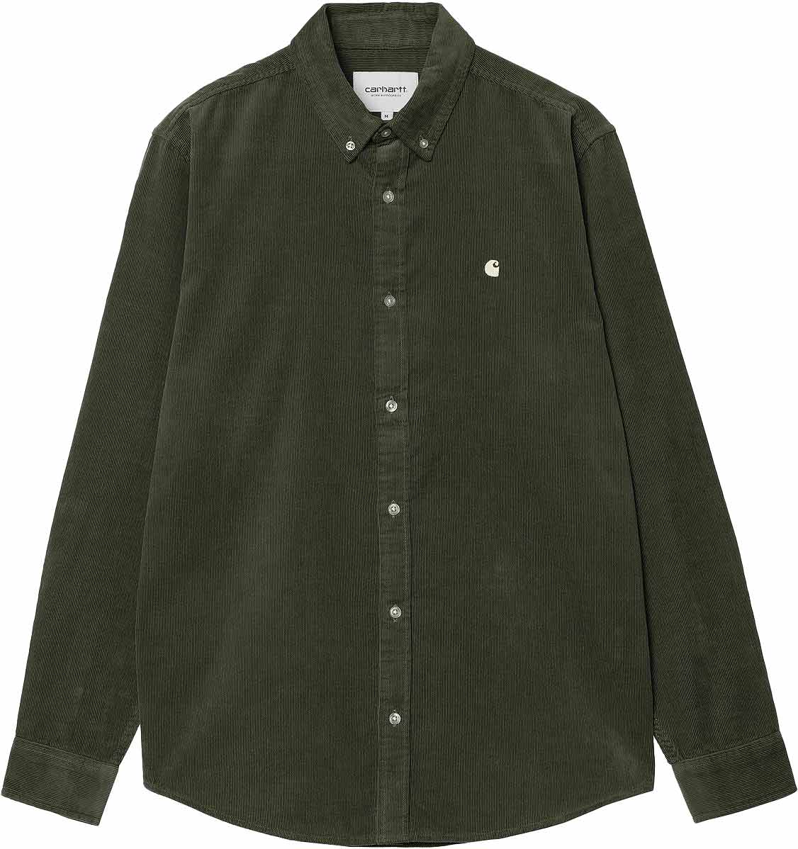 Chemise en velours côtelé - L/S Madison Fine Cord Shirt Opuntia / Wax en Coton - Taille M - Vert