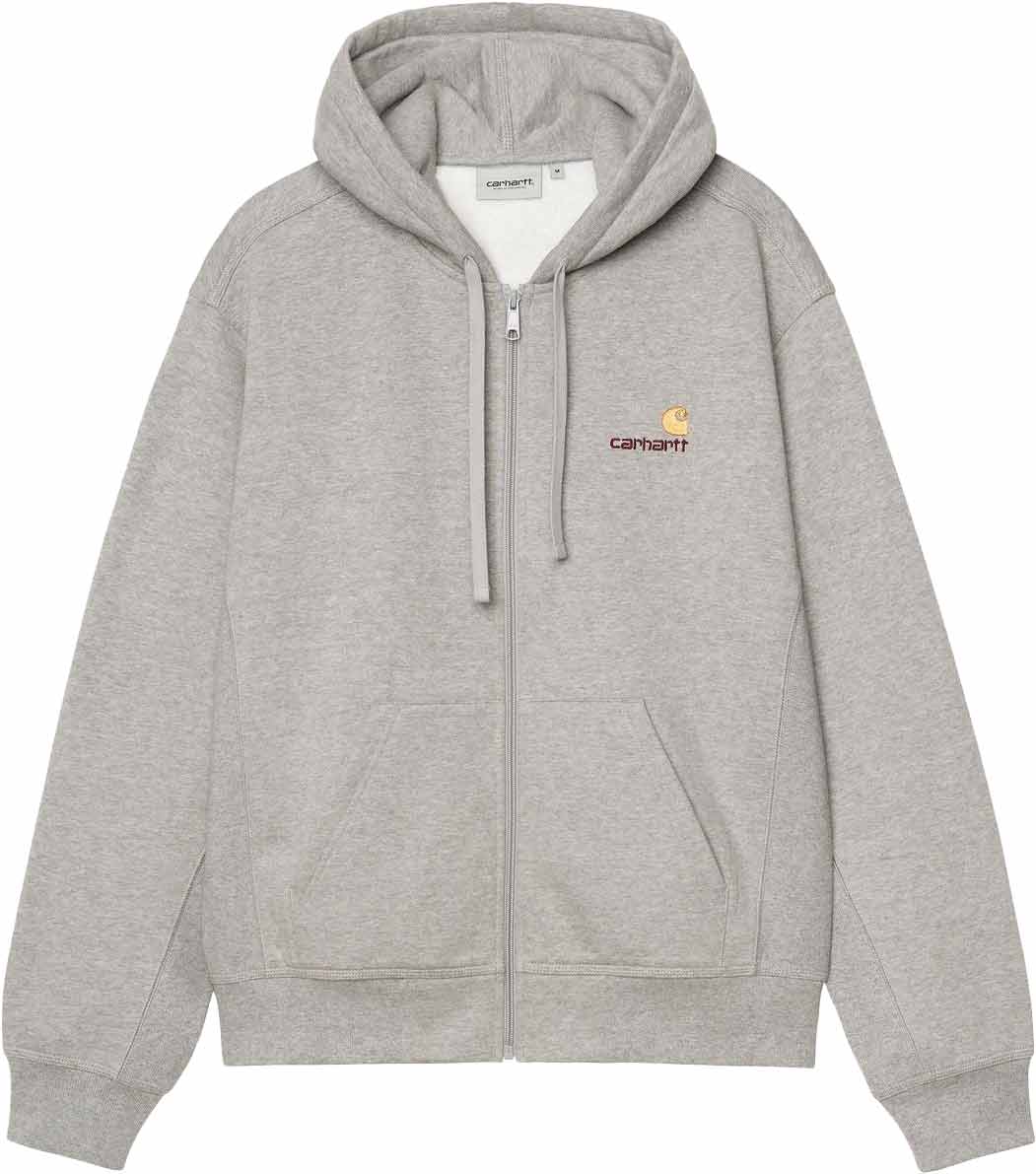 Sweat zippé décontracté - Hooded American Script Jacket Grey Heather en Coton - Taille M - Gris
