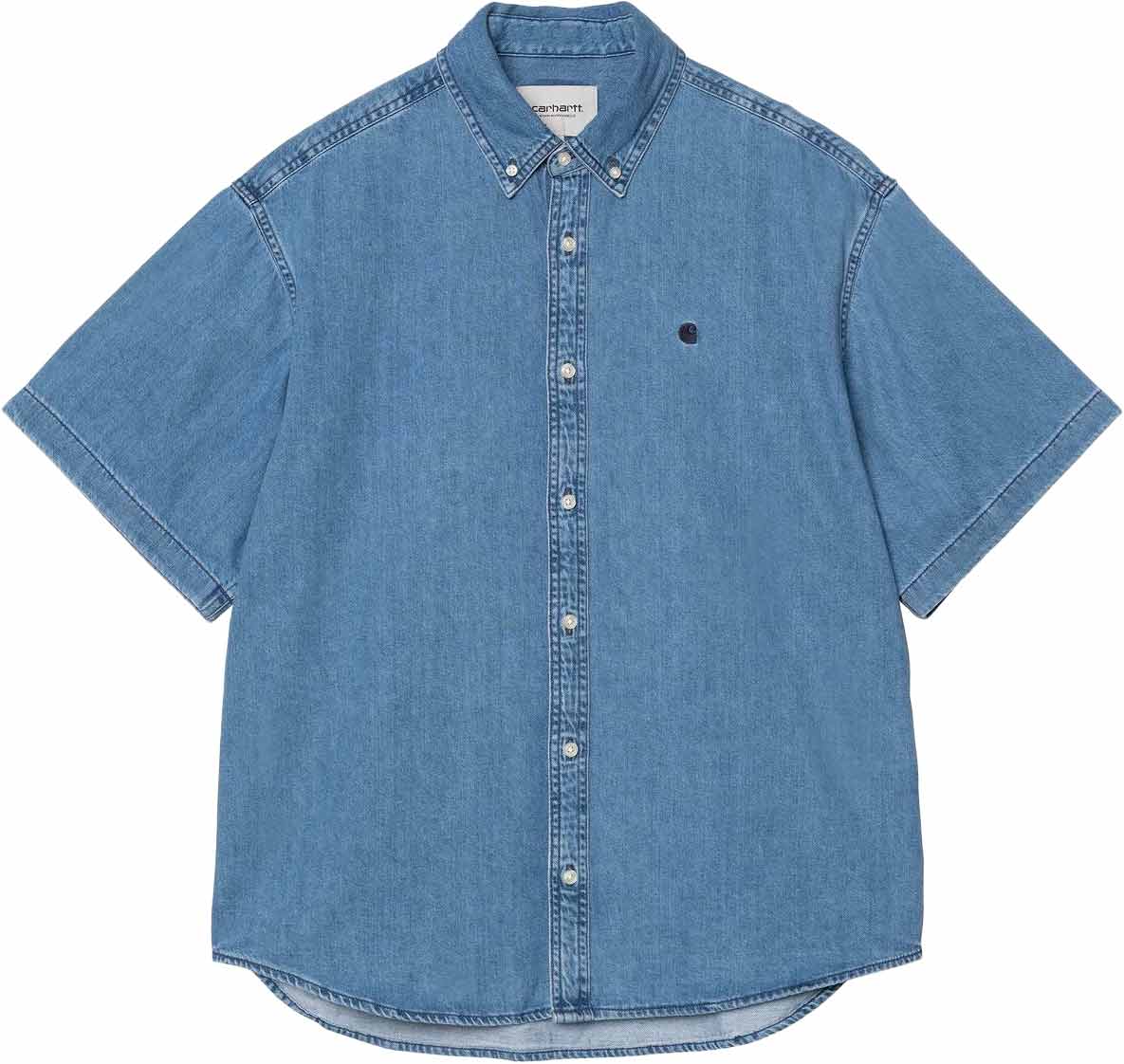 Chemise en coton - S/S Lucas Shirt Blue en Coton - Taille L - Bleu
