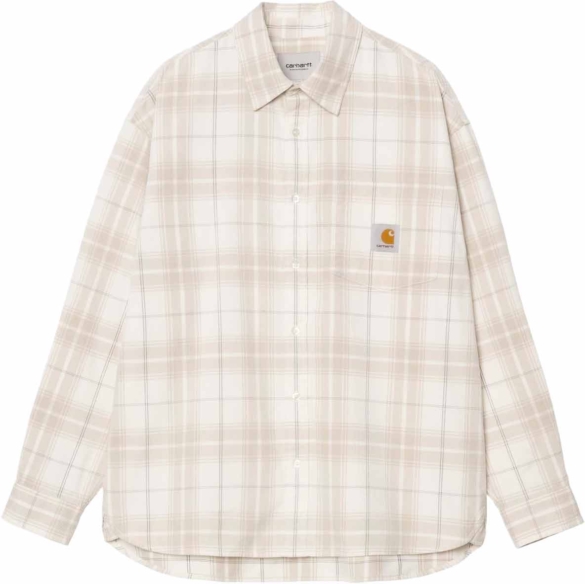 Chemise en velours côtelé - L/S Wilber Shirt Wilber Check Natural en Coton - Taille L - Beige