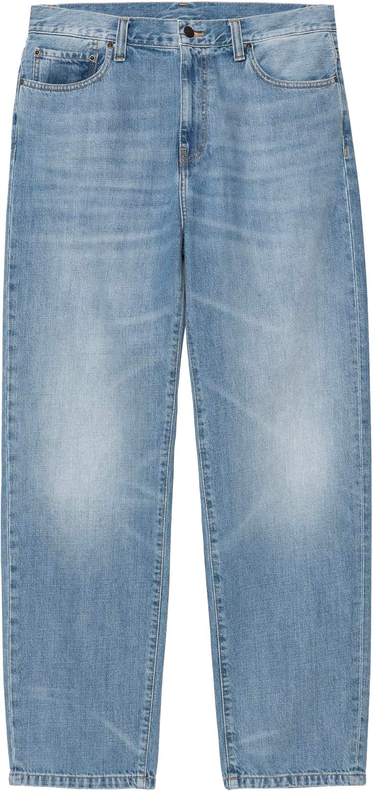 Jean à la coupe classique - Aaron Pant Denim Blue Burst Washed en Coton - Taille 40 FR - Blanc