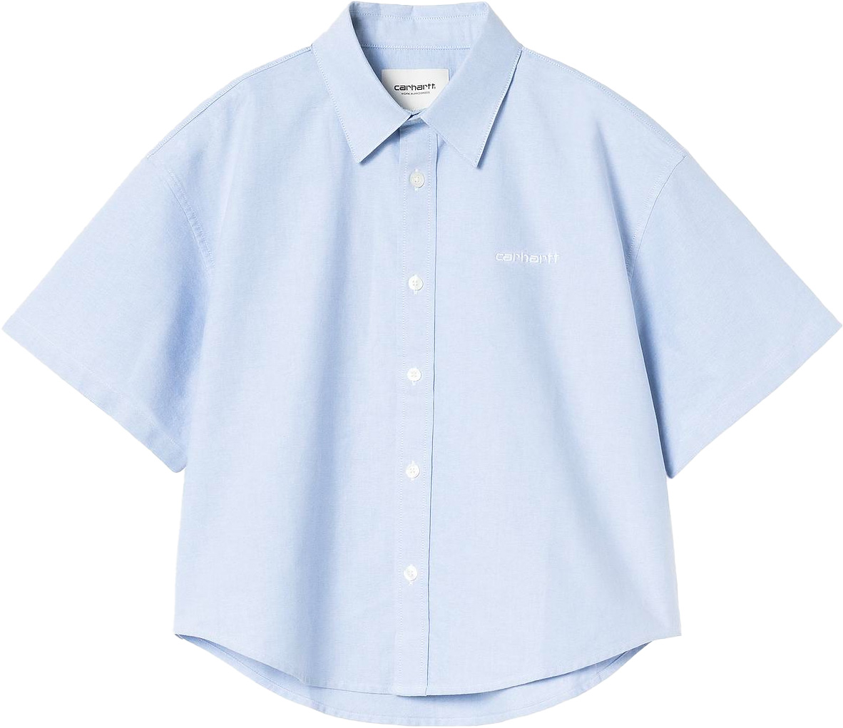 Chemise courte en coton - W' S/S Kaia Shirt Bleach White en Coton - Taille M - Bleu