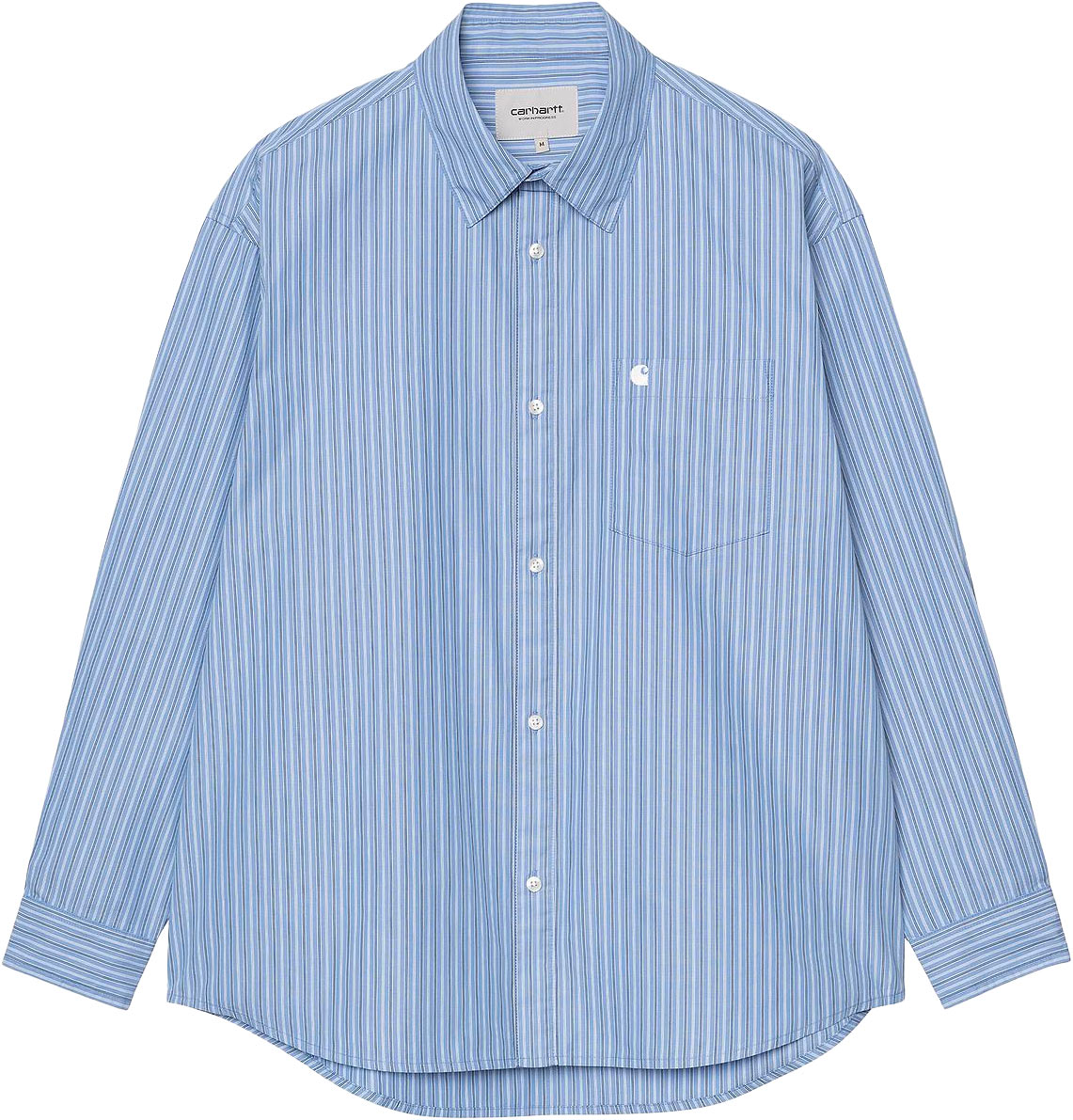 Chemise en popeline de coton - L/S Keene Shirt Keene Stripe Curacao en Coton - Taille L - Bleu