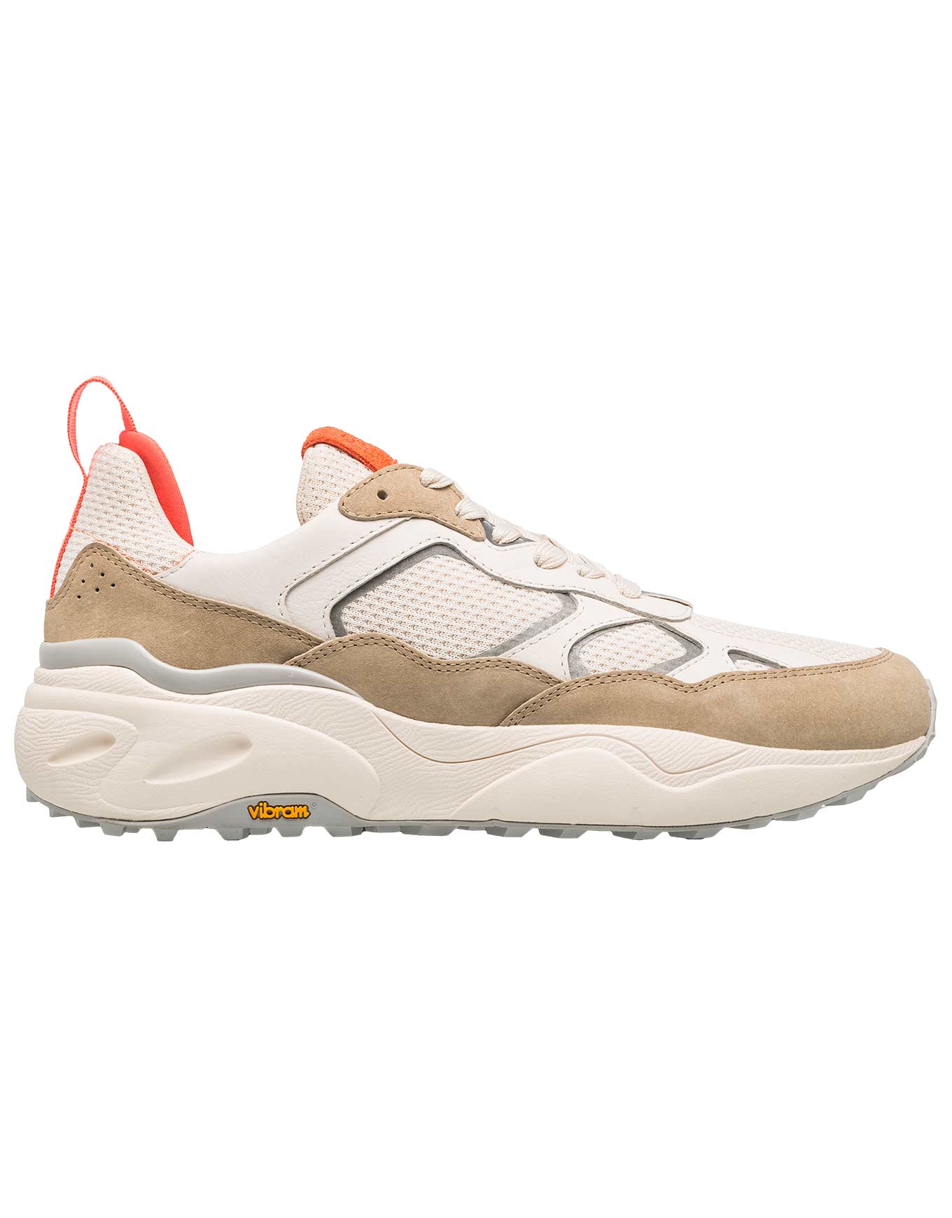 Sneakers légères et confortables - Salazar Offwhite Safari Camellia en Cuir - Taille 43 - Beige