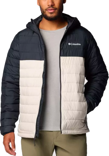 Stepp- Und Daundenjacken isolierend und wasserabweisend Powder Lite II Hooded Jacket Dark Stone Black für Herren Größe L schwarz