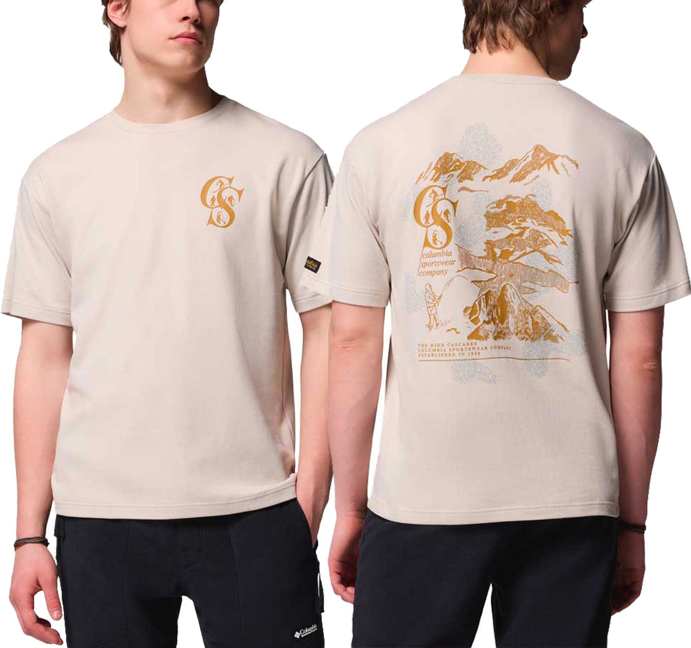 Columbia - T-Shirt mit Siebdruck - CSC Heritage Graphic Tee Dark Stone Heritage 