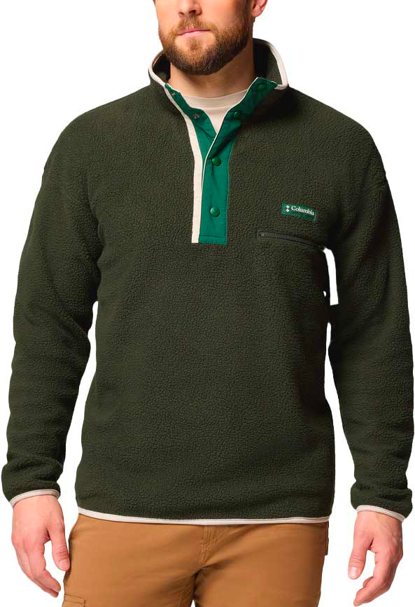 Columbia - Halbdruck Fleece - Helvetia II Half Snap Fleece Greenscape für Herre