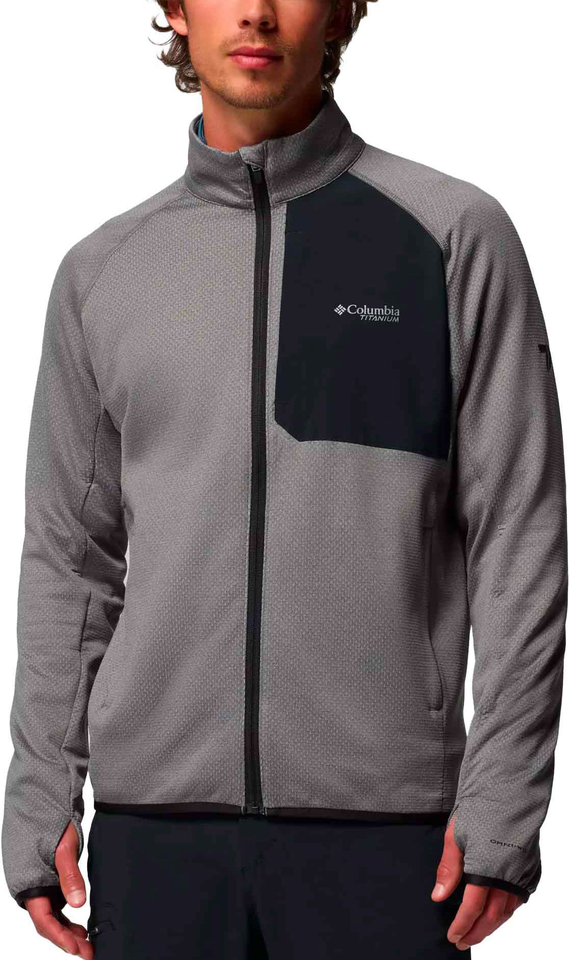 Atmungsaktives Fleece mit Reißverschluss Triple Canyon Grid Fleece Fz II City Grey für Herren Größe L Grau