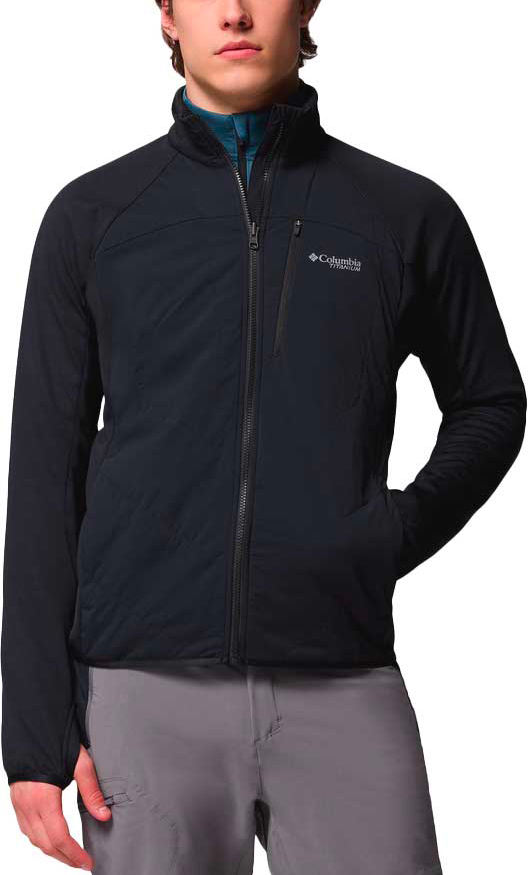 Warme und leichte Jacke Arctic Crest Hybrid Full Zip Black für Herren Größe L schwarz