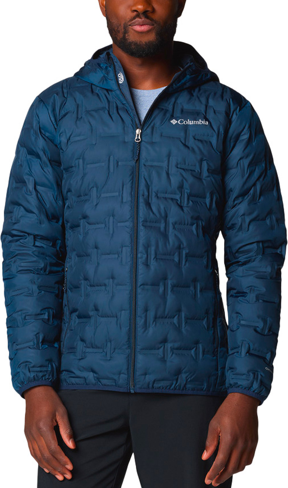 Doudoune déperlante en duvet naturel Delta Ridge II Down Hooded Jacket Collegiate Navy für Herren Größe S Navy blau