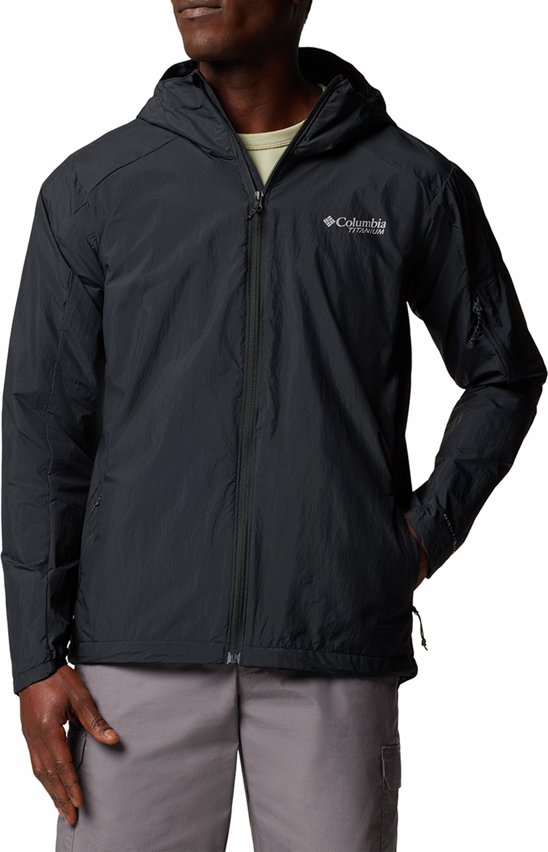 Veste coupe-vent de randonnée - Loop Trail II Windbreaker Black en Nylon - Taille L - Noir