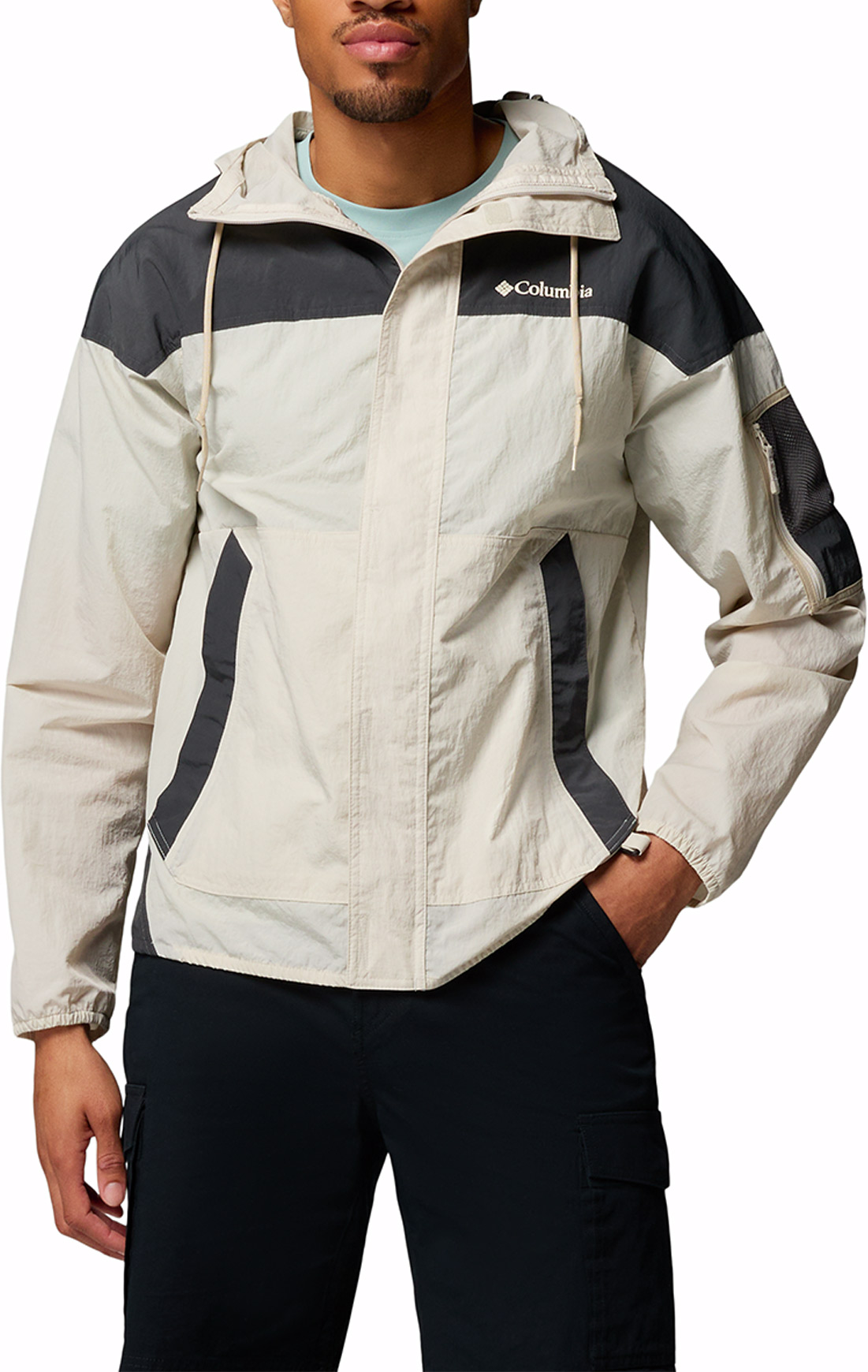 Veste de randonnée - Challenger II Windbreaker Dark Stone Shark en Nylon - Taille M - Beige