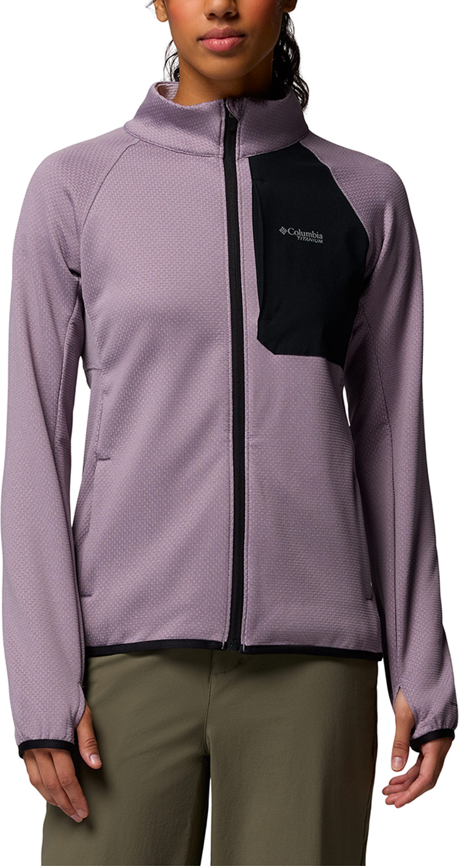 Fleece-Wanderjacke mit Reißverschluss – Damen / Frau Triple Canyon Grid Fleece FZ Shale Purple Triple Canyon Grid Fleece FZ Shale