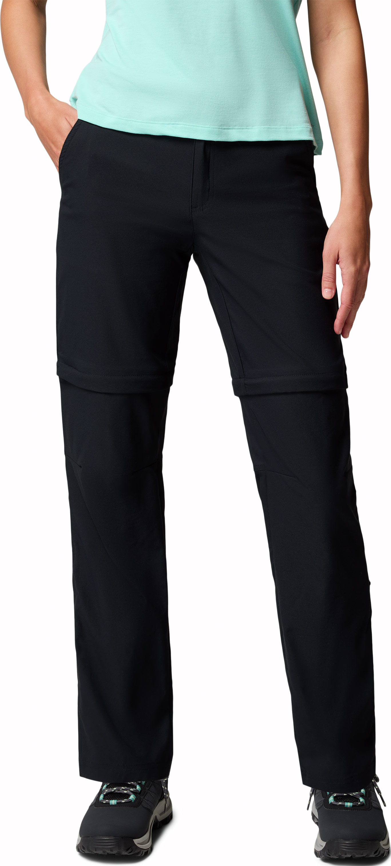 Pantalon de randonnée déperlant - Leslie Falls Convertible Pant Black en Nylon - Taille 38 FR - Noir