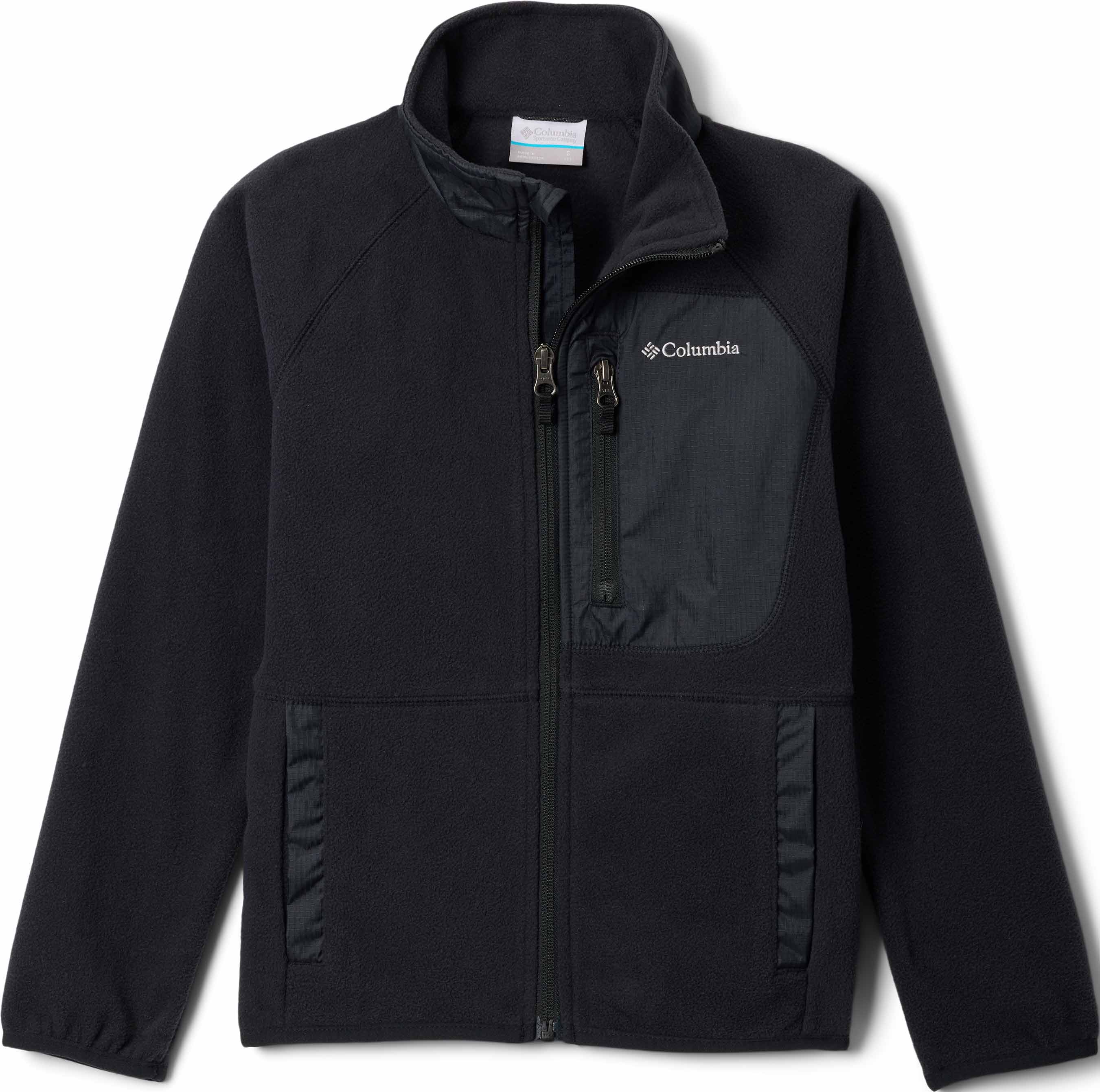 Columbia - Fast Trek V Full Zip Black  - Kindergröße M - schwarz