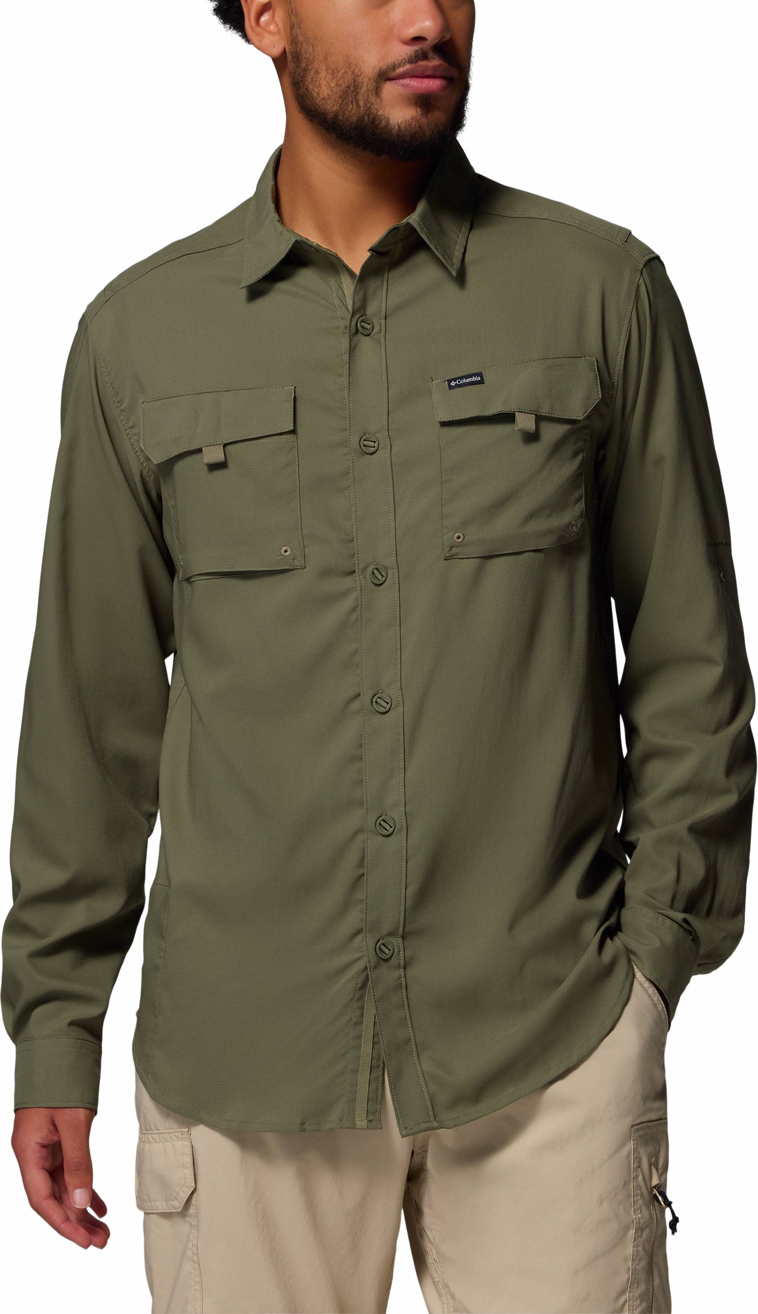 Chemise avec protection solaire et évacuation de l'humidité - Silver Ridge Utility II LS Shirt Stone Green - Taille L - Vert