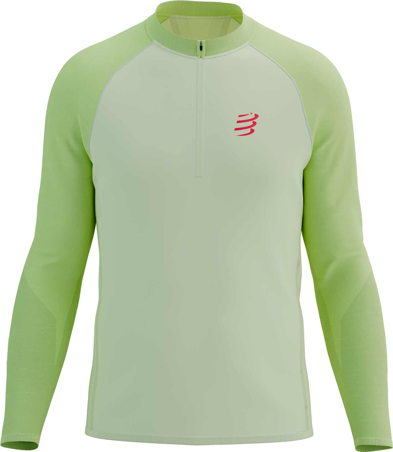 T-shirt de trail/running - Trail Hz Ls Tshirt M Sugar/Shadow Lime en Laine - Taille S - Vert