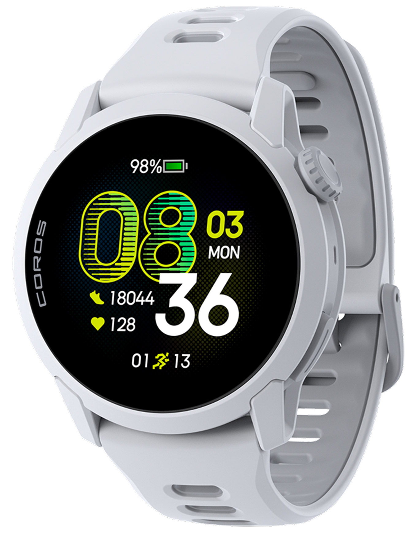 Montre GPS connectée - Pace 4 Silicone White en Aluminium - Blanc