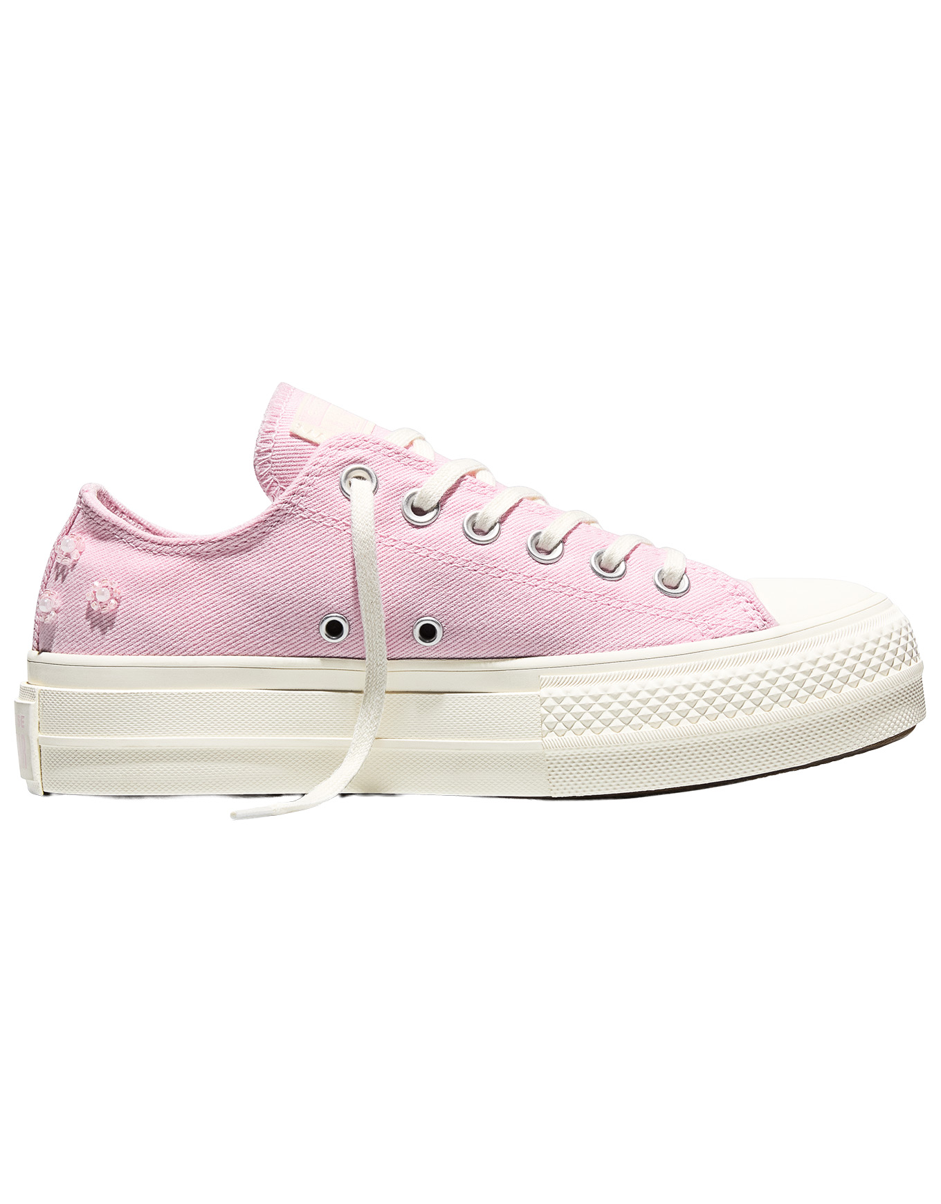 Chaussures compensées - Chuck Taylor All Star Lift Platform Beads New Found Bloom/Egret/Egret - Taille 40 - Rose